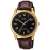 Casio MTP-V001GL-1B Herrenuhr mit goldenem Gehäuse und braunem Lederarmband