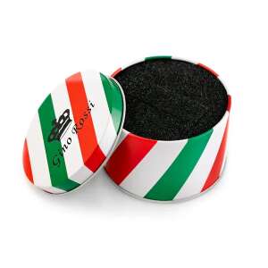 Otwarte pudełko na zegarek G. Rossi z motywem włoskiej flagi, puste pudełko do przechowywania zegarka - Skrzynka na zegary i zegarki