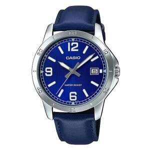 Ceas bărbătesc Casio MTP-V004L cu cadran albastru și curea de piele - Casio