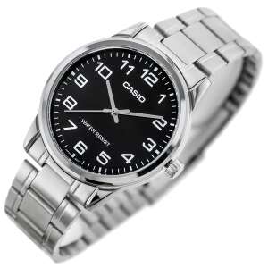 Casio MTP-V001D-1BUDF férfi karóra, acél szíj, fekete számlap, WR30