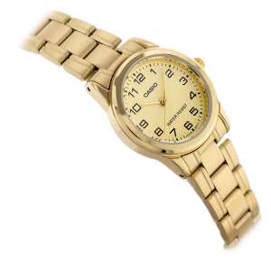 Zlaté dámske hodinky Casio LTP-V001G-9B, pohľad z uhla - Móda&obliekanie
