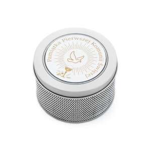 Ezüst színű fém karóra ajándékdoboz 'Elsőáldozási emlék' felirattal - Óraforgató & óratartó doboz