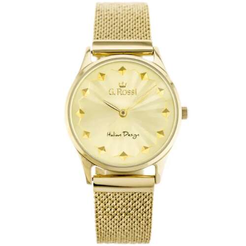G. Rossi női arany színű kvarc karóra fém szíjjal, 34 mm, WR30