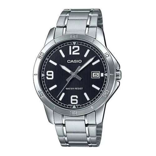 Casio MTP-V004D-1B2 férfi karóra grafit számlappal és rozsdamentes acél szíjjal - Casio