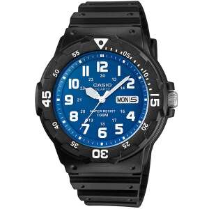 Casio MRW-200H-2B2 férfi kvarc óra kék számlappal és fekete műgyanta szíjjal - Casio