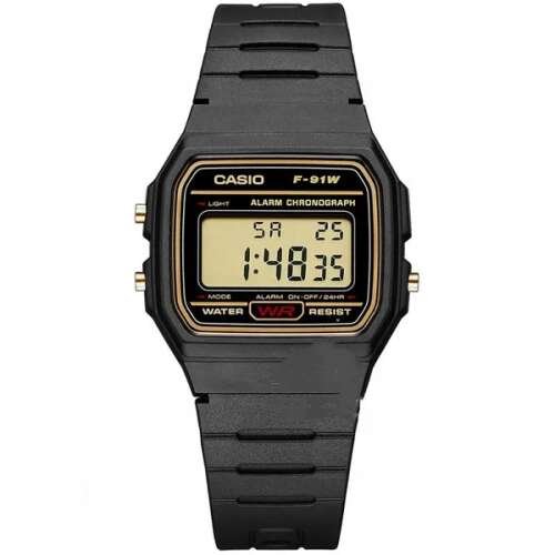 Casio F-91W fekete digitális férfi karóra