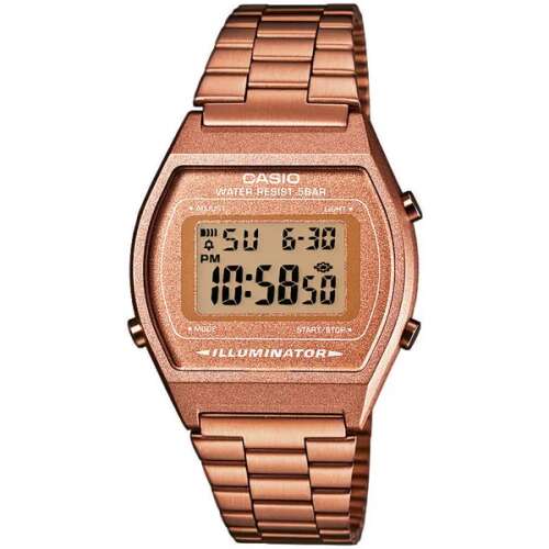 Casio B640WC-5A rózsaarany digitális karóra acél szíjjal - Casio