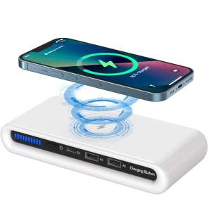Stație de încărcare wireless NEXTLY cu porturi USB și încărcare wireless a telefonului - Încărcătoare wireless