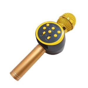 Vizualizare unghiulară a microfonului karaoke auriu NEXTLY V11 cu difuzor încorporat - Microfoane