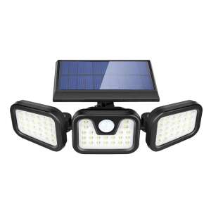 NEXTLY Lampă de securitate solară cu trei capete și senzor de mișcare, vedere frontală - Lanternă solară
