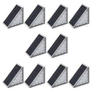 NEXTLY napelemes lépcsőházi lámpák, 10 darabos szett, kültéri lépcső világítás - Nonbrand Napelemes lámpa