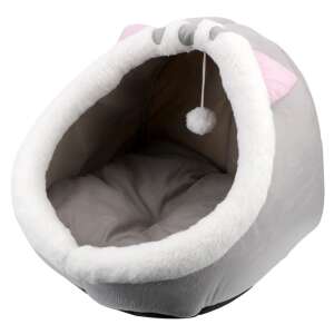 NEXLTY macska- és kutyaágy függő labdával, puha flanel párnával - Macska fekhely