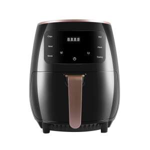 Set Friteuza cu aer cald si 100buc hartie de copt 16x4.5cm, NEXTLY, gatire fara ulei, Air Fryer capacitate 4.5 litri, 1400W, 8 programe de gatire, Touch Control, afisaj digital, negru