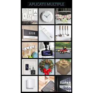 Colaj cu multiple aplicații ale benzii dublu adezive NEXTLY: decor de perete, ceasuri, prelungitoare, ustensile de bucătărie, decorațiuni auto, cârlige, camere de bord, cadouri - Benzi adezive