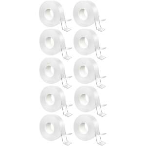 NEXTLY Set 10 role de bandă adezivă transparentă dublu adezivă - Benzi adezive