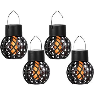 Set de patru lanterne cu efect de flacără alimentate cu energie solară NEXTLY - Lanternă solară