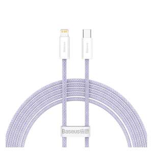 iPhone SE (2016) BASEUS adatkábel Type-C - lightning, cipőfűző, LILA 110308626 - Baseus