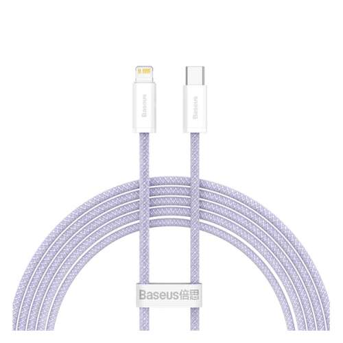 iPhone SE (2016) BASEUS adatkábel Type-C - lightning, cipőfűző, LILA