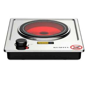 Kumtel HCB-1001 elektromos főzőlap, 1200W, rozsdamentes acél, kerámia, hőmérséklet szabályozással és túlmelegedés elleni védelemmel - Kumtel