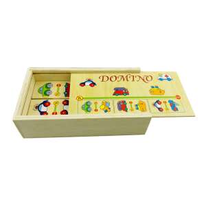 Fa Domino set v drevenej krabici, vzdelávacia hračka pre deti - Dominá, šachy