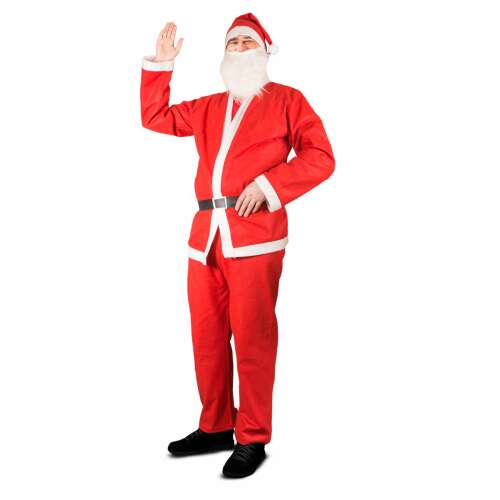 Bewello Mikulásruha szett - plüss - alsó, felső, sapka, szakáll, öv 58672