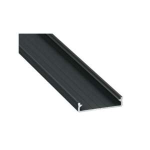 Alumínium U profil LED szalaghoz , 2 méter/db, fekete , WIDE2 - SOLIS 110354106 - Lámpa & Világítás