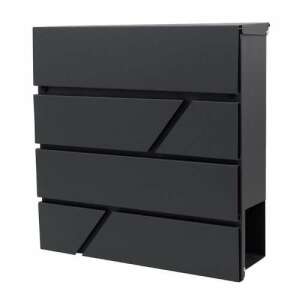 Pepita modern anthracite mailbox, front view - Mailbox