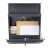 Open Pepita anthracite mailbox with letters and newspaper