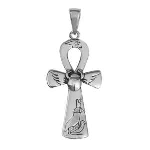 Cruce Ankh cu motive egiptene, bijuterii protectoare din argint 110363339 - Accesorii pentru femei