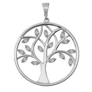 Pandantiv arborele vieții, bijuterii din aur alb 110363350 - Accesorii pentru femei