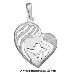 Veľký prívesok srdiečko matka dieťa, strieborný šperk 110363354 - Dámske doplnky