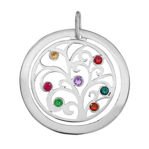 Pandantiv cu chakra arborelui vieții, bijuterii din argint 110363357