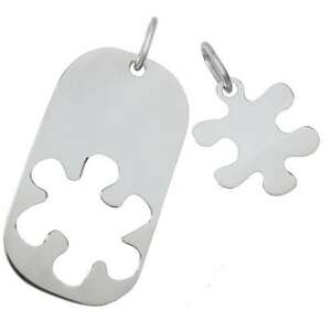 Pandantiv puzzle pentru cupluri, bijuterii din argint 110363362 - Bijuterii pentru femei