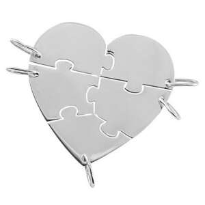 Puzzle rozbitné srdce prívesok, strieborné šperky (variabilné s rezaním) 110363365 - Dámske doplnky