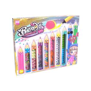 Verpackung des DIY-Sets für Perlenschmuck. Buntes Perlenfädelset für Kinder. - Bastelperlen & Zubehör