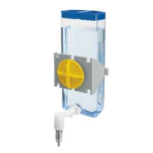 Ferplast Sippy 4676 600ml butelka do pojenia dla gryzoni, bez kapania, przezroczysty plastik, żółty i szary uchwyt montażowy, biały dzióbek - Poidło dla gryzoni