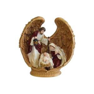 Szent család angyalszárnyakban 30cm 110372418 - Nonbrand Karácsonyi dekoráció