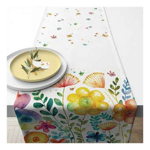 AMB.16618430 Vibrant Spring white asztali futó 40x150cm,100% pamut 110372597