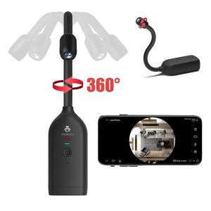 360°-os rugalmas WI-FI kamera, QJ700, emberészlelés, kétirányú hang, felhőtárhely, 2000 mAh-s akkumulátor, 5 óra autonómia, azonnali értesítés