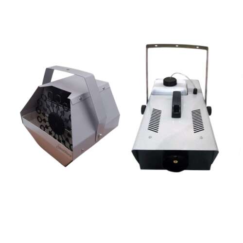 Професионален комплект за балони и димна машина, IdeallStore®, неръждаема стомана, 1 литър, сребрист, дистанционно управление включено 110374255