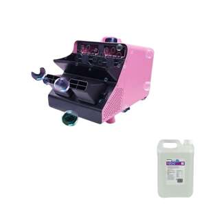 Ballon- und Flüssigkeitsmaschinenpaket 5 l, IdeallStore®, kabellose Fernbedienung, rosa 110374317 - Seifenblasen