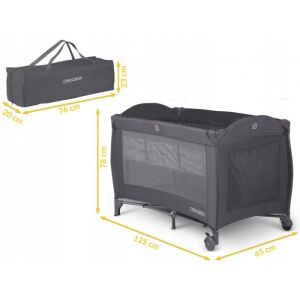 Ricokids RK-242 Összecsukható Kiságy - Antracit - 125x65x78cm 146132247 - Ricokids