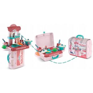 Ricokids Mini Játékkonyha – Rózsaszín – 3 az 1-ben 146132245 - Ricokids