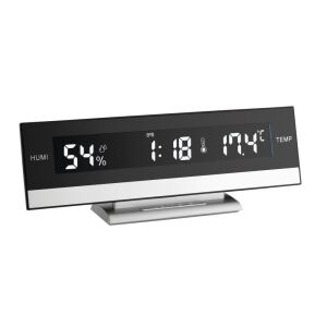 TFA Digitális Termohigro-óra - LCD Kijelző - Riasztó - 90x240x50mm 145432308 - TFA
