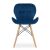 Mercaton Lago tengerészkék bársony étkezőszék - Elölnézet