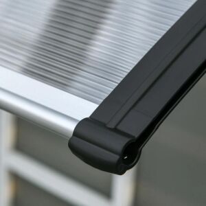 Капак Mercaton от поликарбонат 5 мм, 850 г/м² и алуминий, прозрачен, 110x60x23 см 144990507 - Покрив за вход