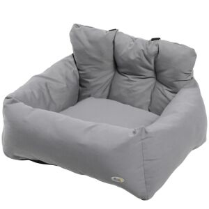 Scaun auto pentru caine/pisica, tip culcus moale, material Oxford, bumbac, cu centuri, gri, 50x54x33 cm 144990542 - Paturi pentru câini