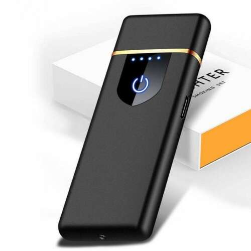 Ветроустойчива електрическа запалка в кутия, USB зареждане, Цифров сензор, Индукционно запалване за 2 цигари едновременно, LED индикатор,... 110377505