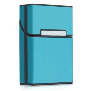 Husa pentru pachet de tigari 9 x 5.9 x 2.6 cm Pachet tigari, Kwmobile, Albastru, Aluminiu, 44702.23 110379511