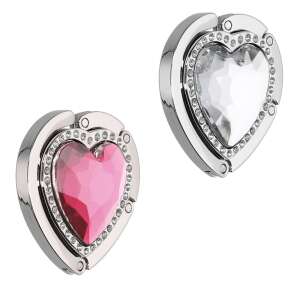 Zestaw 2 haczyków stołowych na torby, Kwmobile, Różowy/Srebrny, Aluminium, 50281.18 110379531 - Akcesoria do toreb